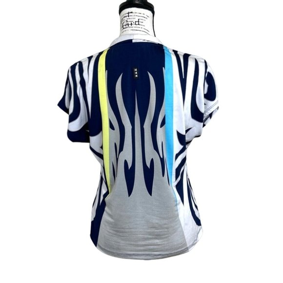 Jamie Sadock Women's Short Sleeve Top Golf Blue White Gray Size S - Picture 4 of 6